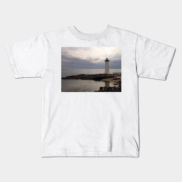 Portsmouth Harbor Lighthouse - New Castle, NH Kids T-Shirt by searchlight